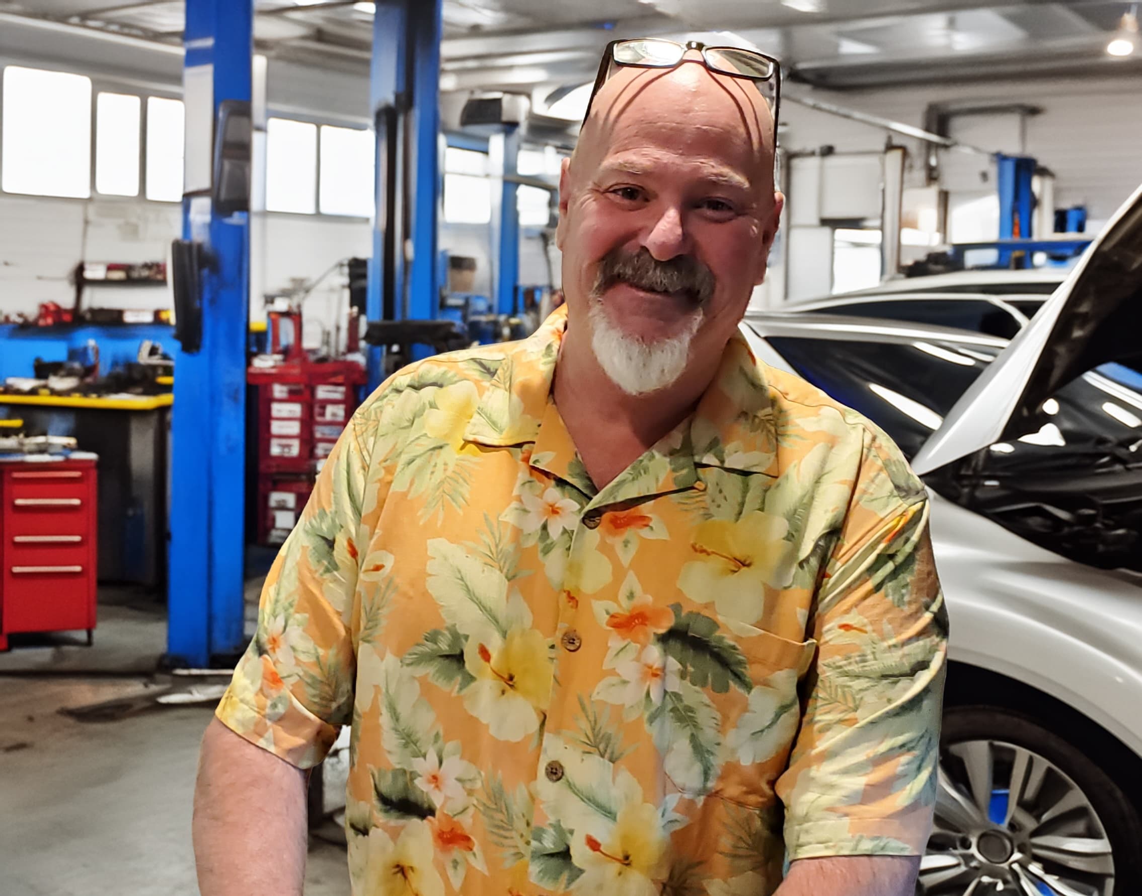 Lee Shahin, founder of European Wholesale Parts, in his shop